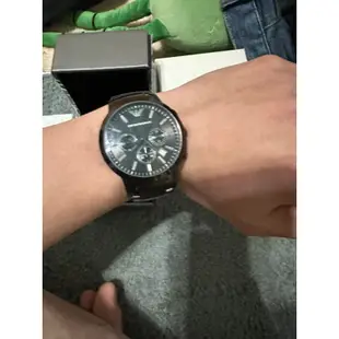 Armani Ar2453 三眼款鋼錶 （二手）