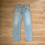 LEVIS 501 DENIM VINTAGE 90S 美國製 排釦 淺藍 寬版 直筒 長褲 原色 單寧 牛仔褲 古著