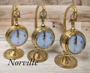 Hanging Metal Table Clock Desk Shelf Watch Analog Battery Operated Clock -3 Pack