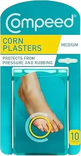 Compeed Corn Medium Size Plasters, 10 Hydrocolloid Plasters, Foot Care, Fast Natural Corn Removal, Dimensions: 1.7cm x 6.0cm