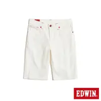 在飛比找momo購物網優惠-【EDWIN】男裝 EDGE 503 紅色袋花牛仔短褲(白色