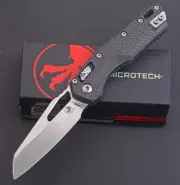 Carbon Fiber Handle Axis Lock Tactical Pocket Knife speed fast open flipper Usa