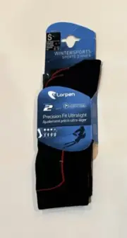 Lorpen Ski Ultra Light Precision Fit Socks in Black Size Small (Women's 6-8.5)