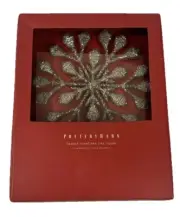 NWT Pottery Barn Beaded Snowflake Tree Topper
