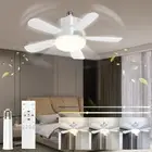 Socket Fan Light with Remote Control,Screw in Light Bulb Ceiling Fan,Small Ce...