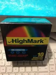 New/SEALED HighMark 10 Floppy Diskette DISK 2HD High Density IBM Formatted 3.5"