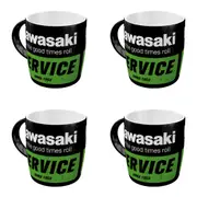 4PK Nostalgic-Art Ceramic Coffee/Tea Mug Drinking Cup Kawasaki Service 9x9cm
