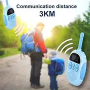 2PCS 3-5km Range Two Way Long Range Walkie Talkies Radio Interphone Toys for Children Kids Outdoor Walking Camping Gifts