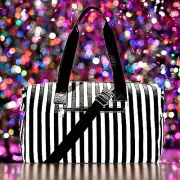 Alice + Olivia Duffle Bag in Positano Stripe Brand New With Tags MSRP $90