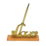 Engagement White Feather Signing Pen with Metal Holder