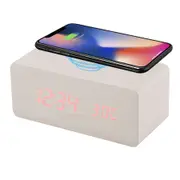 Tonic Alarm Clock 5W Wireless Charger - White