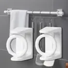 Hanging Rod Holder Rotatable Curtain Rod Bracket No Drilling Pole Hook Holder