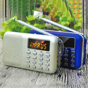 收音機 快樂相伴L-218迷你插卡收音機老人MP3隨身聽音箱插卡播放器 radio-快速出貨