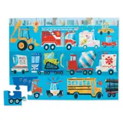 Classic Floor Puzzle - 36 Piece Vehicles Puzzle