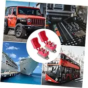 Mobestech 2pcs Boat reset circuit breaker red Vehicle Circuit Breaker auto reset circuit breaker plastic stage light clamps