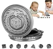 [Generic] Pocket Watch Dice Case,Steampunk Dice Games | Metal Dice Pocket Watch Case Polyhedral Dice for Role Playing Board Game Accessories