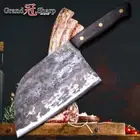 Handmade Chef Knife Forged High Carbon Clad Steel Cleaver and Stainless Glove