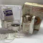 Vintage 1986 Sunbeam Oskar 14081 White High Efficiency Food Processor Open Box