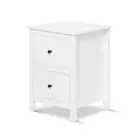 New Bedside Table 2 Drawers Nightstand Lamp Side Unit Storage Cabinet White