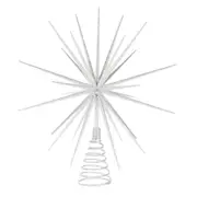 Holly & Ivy 3D Starburst Tree Topper Silver 31cm