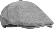 [svlftecon] Unisex Newsboy Cap Flat Ivy Hat Cabbie Hunting Driving Hat for Available in Four Seasons Fall Adjustable Series 2, Grey, Large