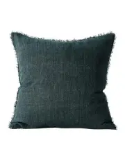 [Aura Home] Vintage Linen Fringe Cushion in Storm