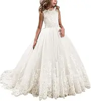 [Aibaowedding] Princess Long Girls Pageant Dresses Kids Flower Girl Dresses Prom Puffy Tulle Prom Dress