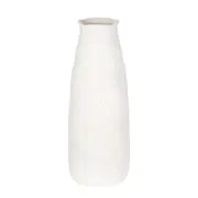 Belle Tuba Ceramic Sculptural Vase Indoor Home Decor Large 19.5x50cm White