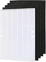 Air Filter Parts 4 Pieces Air Purifier Parts Carbon Pre-Filters and 1 Piece Main HEPA Filter，Compatible for Winix ，115115 5300 5500 6300