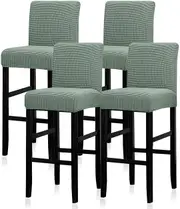 Reusable Pub Counter Stool Chair Covers Set of 2/4/6/8, Dark Cyan