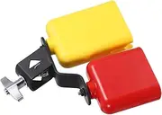 BESPORTBLE Complete Drum Set Percussion Kit Plastic Jam Block High-low Bicolor Cowbell for Music Education Stage Use