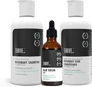 ThriveCo Complete Rosemary Hair Growth Kit: Shampoo (250 ml), Conditioner (250 ml), and Hair Growth Serum 2.0 (50 ml)