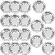 GLSTOY Stainless Steel Paint Palette Set 18pcs Mini Mixing Trays Watercolor Palette for Artists Nail Art Craft Projects