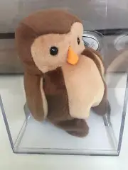 Rare Retired TY Beanie Baby "HOOT" w/Errors, MWNMT Museum Quality