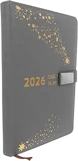 BCOATH Business Notes Work Books: 2026 A5 Pu Journal Planner Notebook with Monthly Index Diary Books for Daily Appointments Use