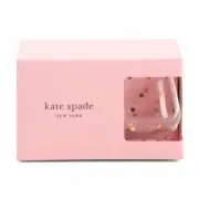 Kate Spade Lenox Set of 4 Larabee Dot GOLD Stemless Wine Glasses 7.5oz NEW!