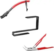 VANKEY Grill Grate Lifter Gripper kit (3 piece set) Perfect for Kamado Joe, Big Size Green Egg Primo Charcoal Grill BBQ Accessories, For Moving Cast Iron and Stainless Steel Grilling Nets