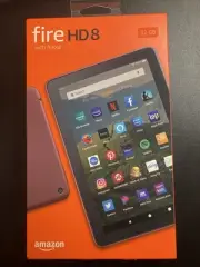 Amazon Fire HD 8 Tablet with Alexa 10th Gen 8" 32GB in Plum Rose, Black or Blue