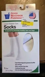 GOOD NEIGHBOR PHARM Diabetic Compression 8-15mmHg Knee HighSupport Socks Unisex