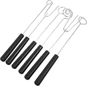 iplusmile Stainless Steel Fruit Forks 6pcs Chocolate Dipping Tools Baking Supplies Cheese Forks for Fondue Comfortable to Hold Design Multi