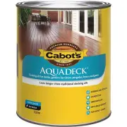 Cabot's AQUADECK DECKING OIL 1L Exterior Water Based UV Protection MERBAU Brown