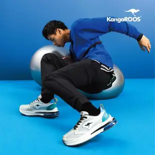 【KangaROOS 美國袋鼠鞋】男 CAPSULE 太空氣墊跑鞋(灰藍-KM31678)