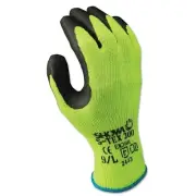 S-Tex 300 Rubber Palm-Coated Gloves, Large , Black/Hi-Viz Yellow SHOWA