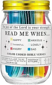 Christian Inspiration Jar | Bible Prayer Hope Bottle | Devotional Scripture Jar, Bible Verses for Emotions and Feelings, The Hope Jar Bible Verses, Scripture Jar, Christian for Woman