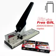 Heavy Duty Big Medium 2 Size Stapler Office With Free 2000XStaples Stationary - Big size stepler+2000x23/20 steples