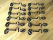 12 Cast Iron Hook & Eye Latch Lock Window Barn Door Cabin Door Rustic Gate