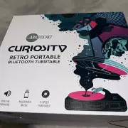 Arkrocket Curiosity Suitcase Bluetooth Turntable Vintage 3-Speed Record Player