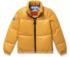 Brand New Women's Genuine Goose Down & Leather Jacket, Yellow