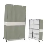 Heavy-Duty Waterproof Wire Shelf Cover, Garage 36"W x 18"D x 72"H Sage Green