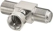 F Type Splitter 3 Way Connector F Male to Dual F Female Coaxial Adapter